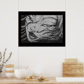 Aziatisch Meisje Graffiti  Poster (Keuken)