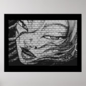 Aziatisch Meisje Graffiti  Poster (Voorkant)