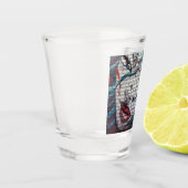 Aziatisch Meisje Graffiti  Shot Glas (Links)