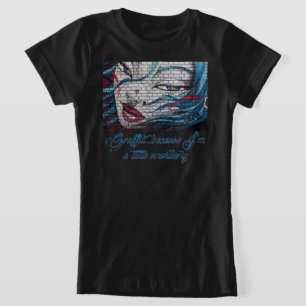 Aziatisch Meisje Graffiti T-shirt