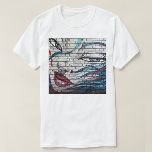 Aziatisch Meisje Graffiti T-shirt (Design voorkant)