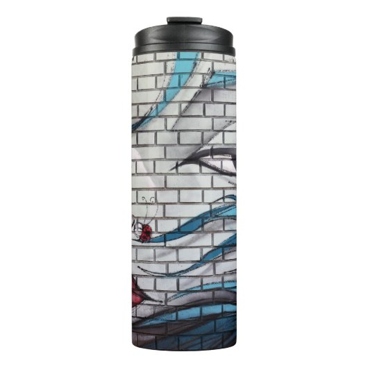Aziatisch Meisje Graffiti Thermosbeker (Voorkant)