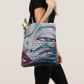 Aziatisch Meisje Graffiti  Tote Bag (Dichtbij)