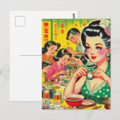  Aziatisch meisje illustratie Briefkaart (Voorkant / Achterkant)