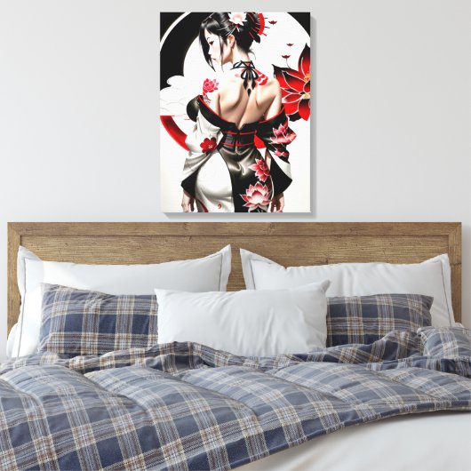 Aziatisch Meisje_Kimmo_SaMario_Stijlen Canvas Afdruk (Insitu (Slaapkamer))