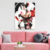 Aziatisch Meisje_Kimmo_SaMario_Stijlen Canvas Afdruk (Insitu (Woonkamer))