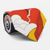 Aziatisch Meisje Kleurrijk Stropdas (Opgerold)