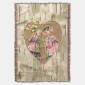 Aziatisch Meisjes  Valentijn Briefkaart Deken (Voorkant Verticaal)