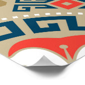 Aziatisch motief: Elegant geometrisch ontwerp Poster (Hoek)