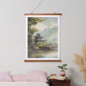 Aziatisch Natuurlijke Japans Huis Hangend Wandkleed (Slaapkamer)