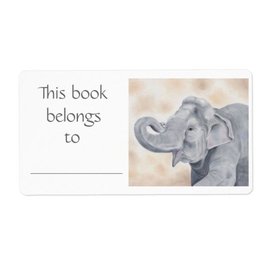 Aziatisch Olifant boek label (Voorkant)