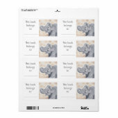 Aziatisch Olifant boek label (Full Sheet)