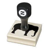 Aziatisch Olifant Silhouet Wildlife Rubberstempel (Stempel)