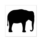 Aziatisch Olifant Silhouet Wildlife Zelfinktende Stempel (Design)