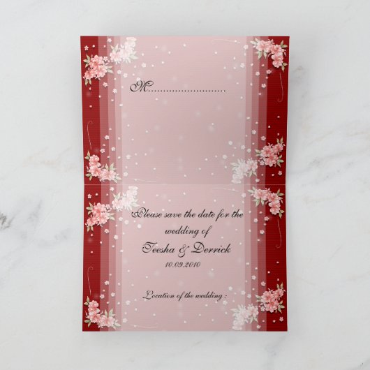 Aziatisch ontwerp Chinese trouw uitnodigingskaart (Binnen)