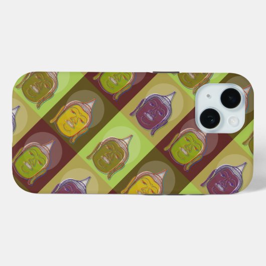 Aziatisch Oosters Boeddha Zen Pop Art Retro Modern Case-Mate iPhone Case (Achterkant (horizontaal))