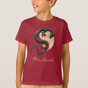 Aziatisch Oosters Jaar van de Draak Goud Yin Yang T-shirt