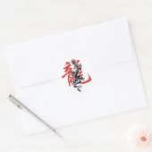 Aziatisch-oosterse Chinese zodische draak Jaar Ronde Sticker (Envelop)