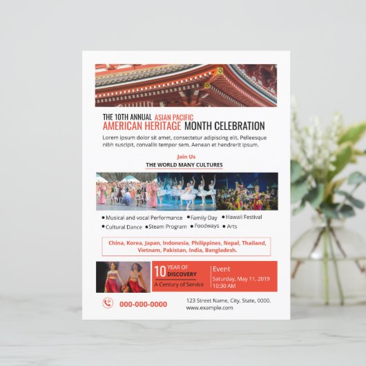 Aziatisch-Pacifisch-Amerikaanse erfgoedmaand Event (Staand voorkant)