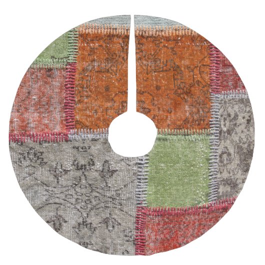 Aziatisch Patchwork Tapijt, Istanbul Detail Kerstboom Rok (Voorkant)