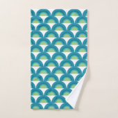 Aziatisch patroon blauwgroen bad handdoek (Handdoek)