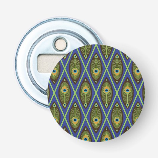 Aziatisch patroon button flesopener (Voorkant)