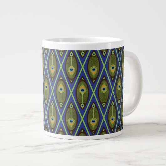 Aziatisch patroon grote koffiekop (Voorkant rechts)