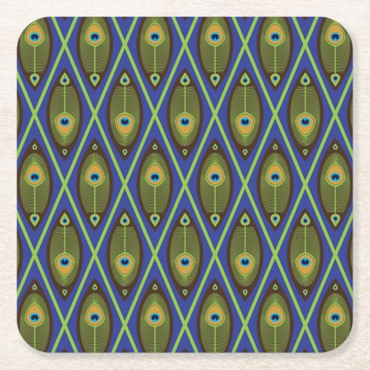 Aziatisch patroon kartonnen onderzetters (Voorkant)