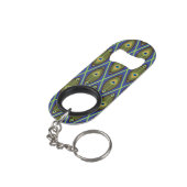 Aziatisch patroon mini flessenopener (Achterkant Gekanteld)