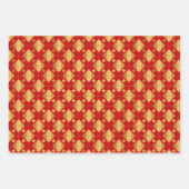 Aziatisch rood en goud inpakpapier vel (Voorkant 2)