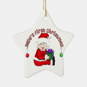 Aziatisch Santa Baby 1e Kerstmis Ornament (Rechts)