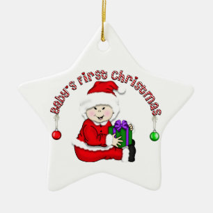 Aziatisch Santa Baby 1e Kerstmis Ornament