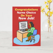 Aziatisch secretaris of persoonlijk assistent. Nie Kaart (Gele Bloem)