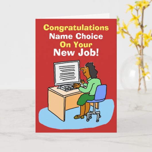 Aziatisch secretaris of persoonlijk assistent. Nie Kaart (Gele Bloem)