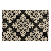 Aziatisch siermotief geometrisch patroon kussensloop (Achterkant)