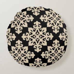 Aziatisch siermotief geometrisch patroon rond kussen
