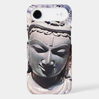 Aziatisch standbeeld Antiek stenen gezicht foto el