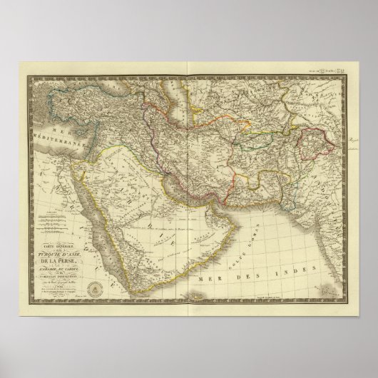 Aziatisch Turkije, Perzië, Arabië, Kabul Poster (Voorkant)