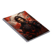 Aziatisch vechter Abstracte kunst van japans samoe Notitieboek (Rechterzijde)