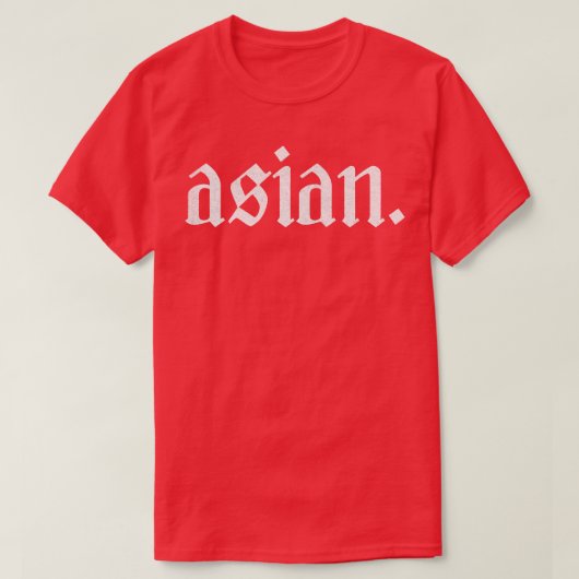 Aziatisch vervaagd type ontwerp t-shirt (Design voorkant)