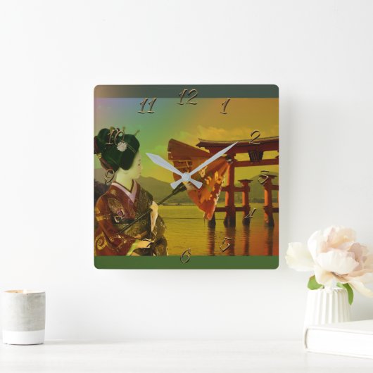 Aziatisch Vierkante Klok (Huis)