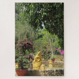 Aziatisch, Vietnamees, kunst, beeldhouwwerk, Boedd Legpuzzel