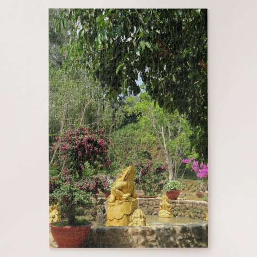Aziatisch, Vietnamees, kunst, beeldhouwwerk, Boedd Legpuzzel (Verticaal)