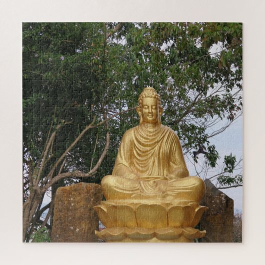 Aziatisch, Vietnamees, kunst, beeldhouwwerk, Boedd Legpuzzel (Verticaal)