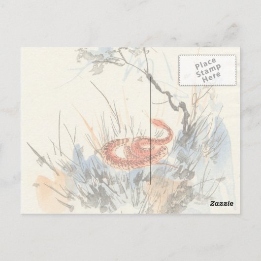 Aziatisch Vintage Briefkaart (Achterkant)