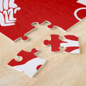 Aziatisch vlinder Japans Kamon ontwerp Legpuzzel (Zijkant)