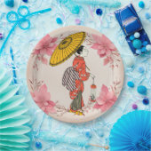 Aziatisch Vrouw Papier Bord (Feest)