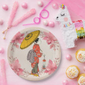 Aziatisch Vrouw Papier Bord (Feest)