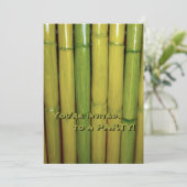 Aziatisch Zen Green Bamboo Stalks Botanisch Kaart (Staand voorkant)