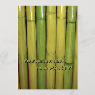 Aziatisch Zen Green Bamboo Stalks Botanisch Kaart